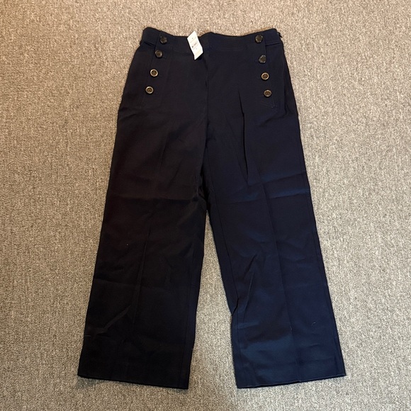 Ann Taylor Dark Blue ankle straight sailor pants size 8 - Picture 1 of 4